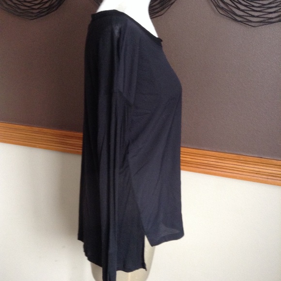 black BANANA REPUBLIC slouch long-sleeve tee S - Picture 3 of 5